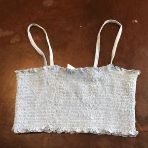 Baby blue cropped top